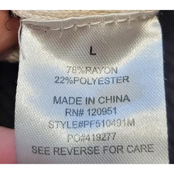 🖤 Pink Rose Juniors L Knit Striped Tunic Sweater – Black & Beige – GUC - Picture 7 of 9